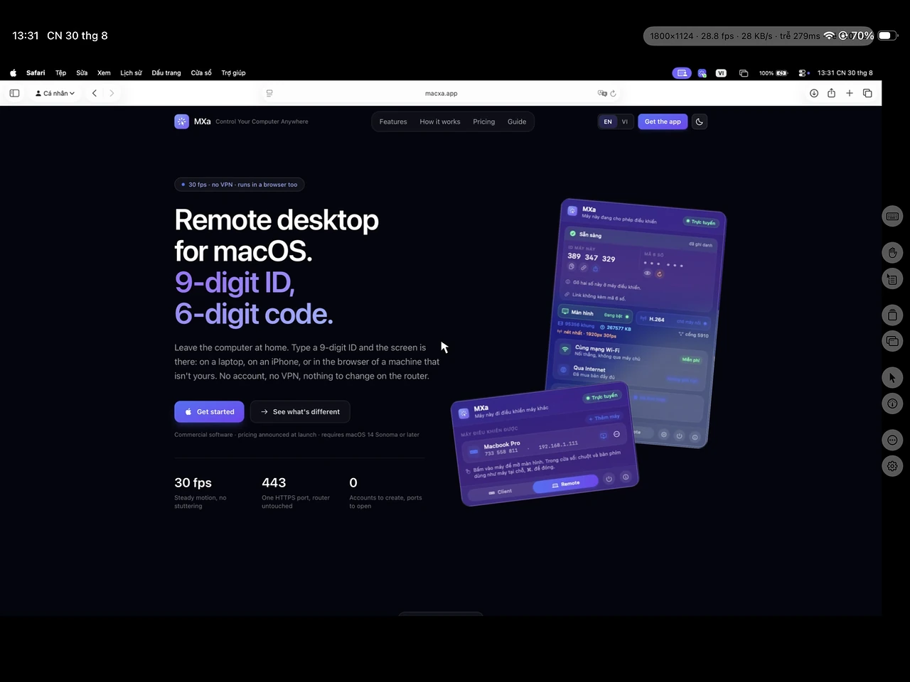 The whole Mac screen
